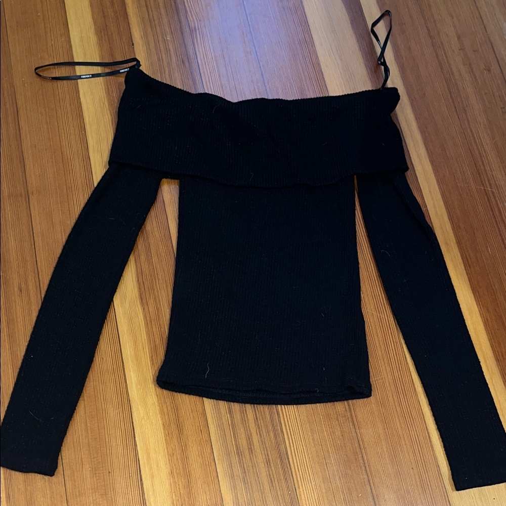 Forever 21 Black Off-Shoulder Top